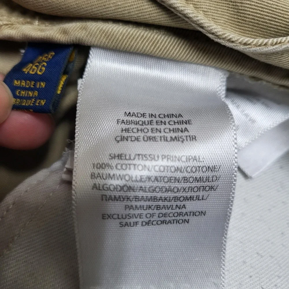 Polo Ralph Lauren Men Classic Fit Tan Khaki Chino Shorts Size 46 46G 100% Cotton